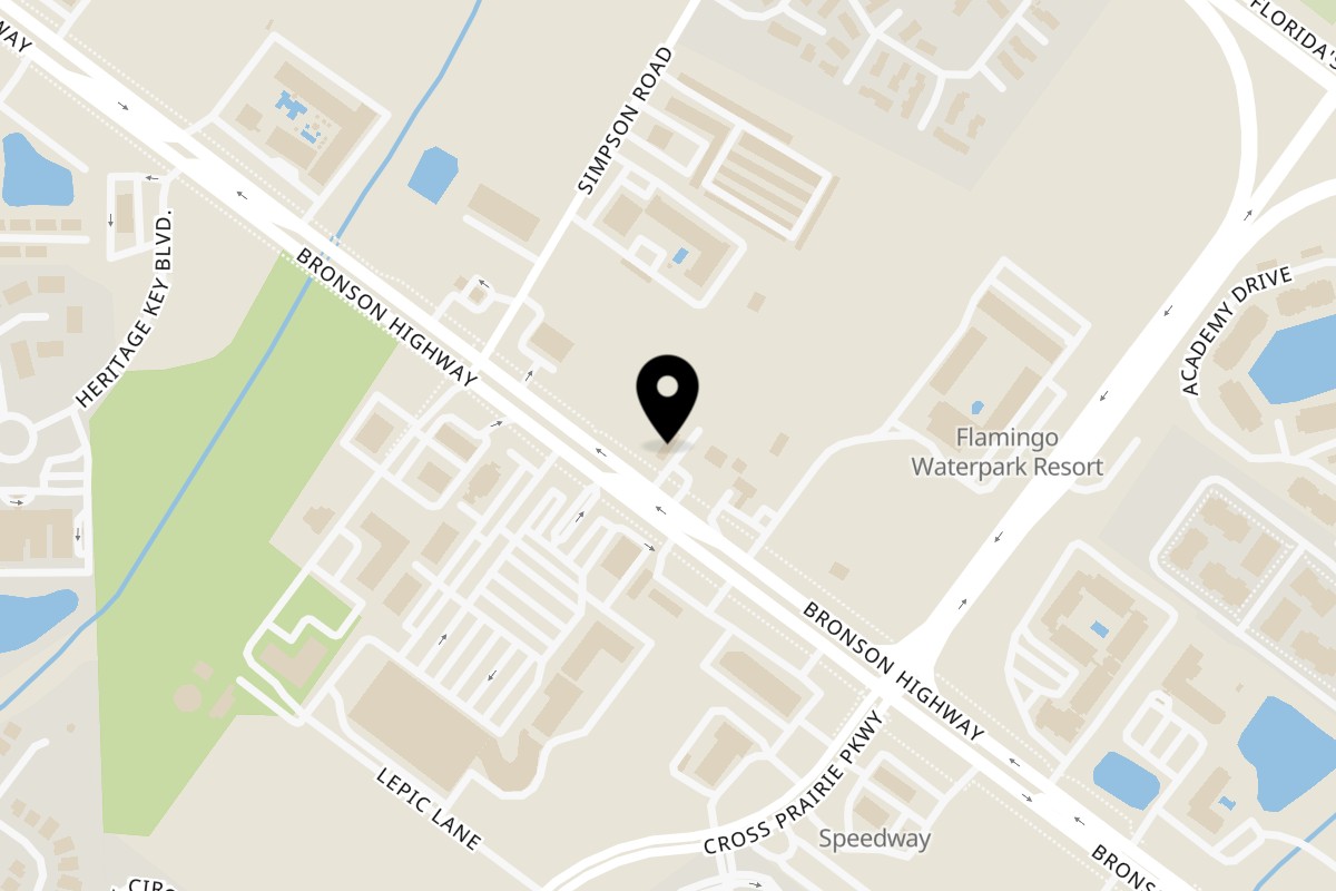 Map showing the location of Rodeo Diner on 2235 E Irlo Bronson Memorial Hwy in Kissimmee